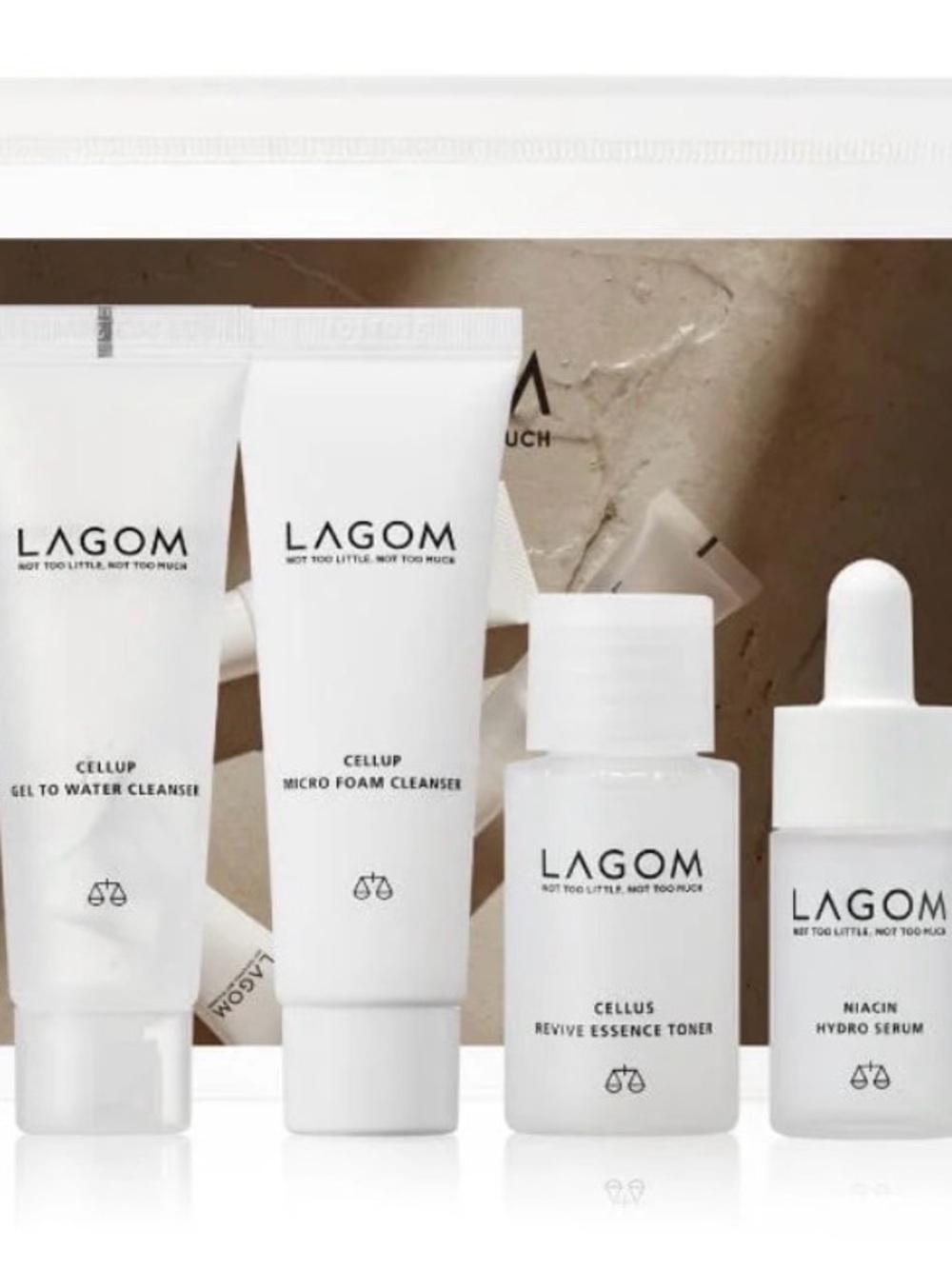 LAGOM travel skin care set